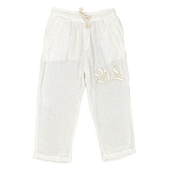 Boys Lie Off-White Embroidered Baseball Pants - Picture 2 of 8